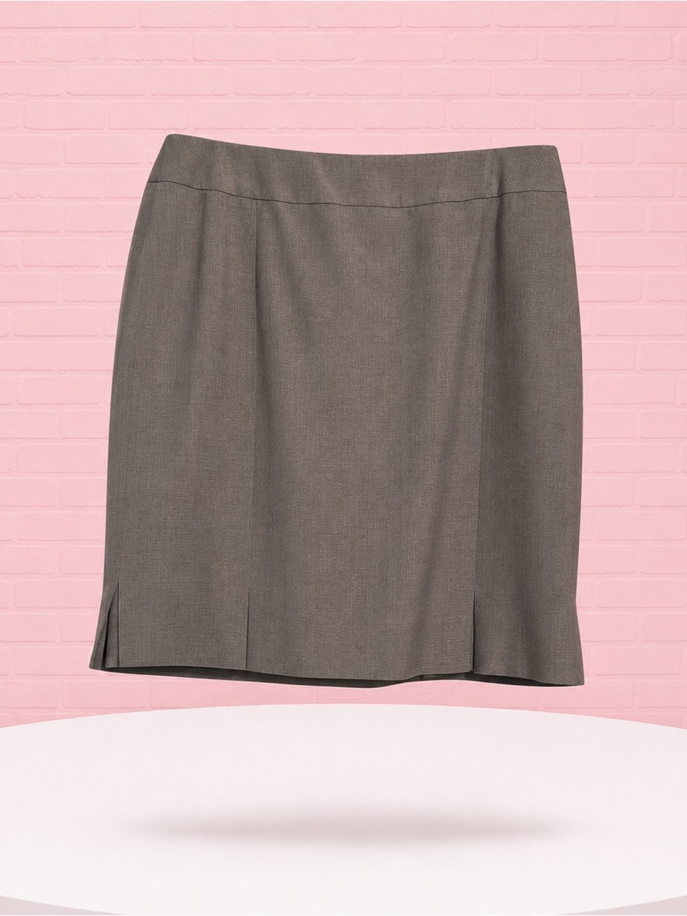 Jones Studio Gray Tan Pencil Skirt Knee-Length
